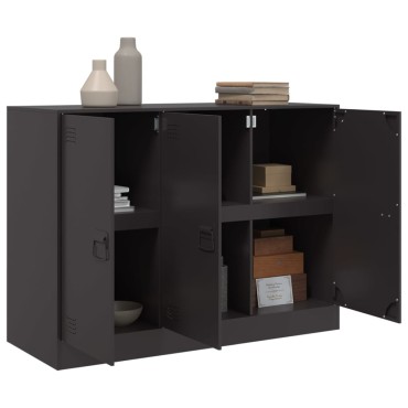 vidaXL Ντουλάπι Μαύρο 99x39x73cm από Ατσάλι 1 τεμ.