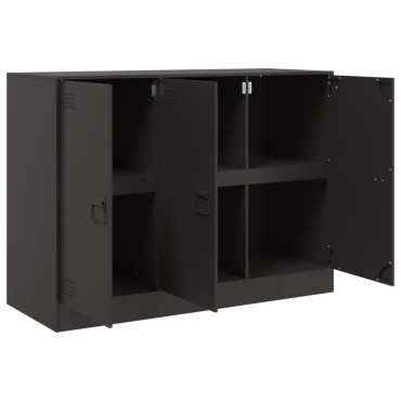 vidaXL Ντουλάπι Μαύρο 99x39x73cm από Ατσάλι 1 τεμ.