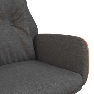 vidaXL Πολυθρόνα Relax Σκούρο Γκρι από Ύφασμα και PVC 70x77x94cm 1 τεμ.