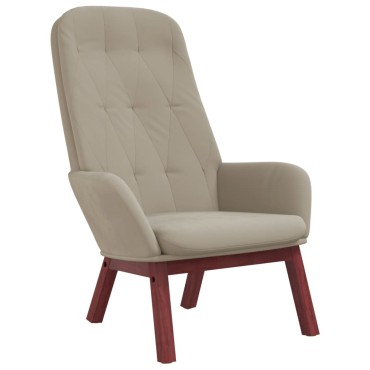 vidaXL Πολυθρόνα Relax Ανοιχτό Γκρι Βελούδινη 70x77x98cm 1 τεμ.