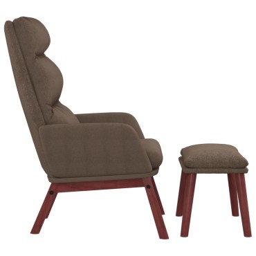 vidaXL Πολυθρόνα Relax Taupe Υφασμάτινη με Σκαμπό 70x77x98cm 1 τεμ.