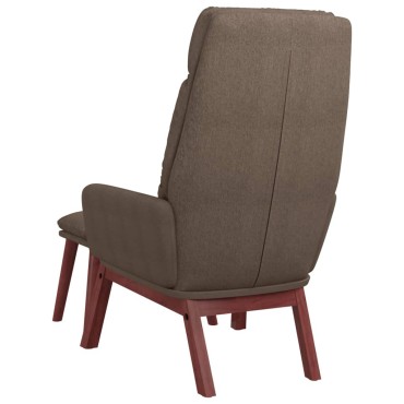 vidaXL Πολυθρόνα Relax Taupe Υφασμάτινη με Σκαμπό 70x77x98cm 1 τεμ.