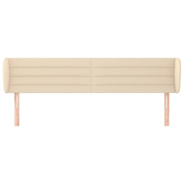vidaXL Κεφαλάρι με Πτερύγια Κρεμ 163x23x78/88cm Υφασμάτινο 1 τεμ.