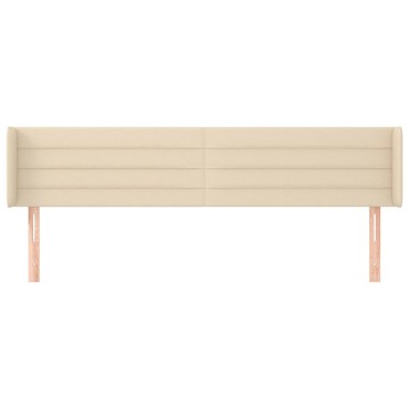 vidaXL Κεφαλάρι με Πτερύγια Κρεμ 163x16x78/88cm Υφασμάτινο 1 τεμ.