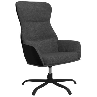 vidaXL Πολυθρόνα Relax Σκούρο Γκρι Υφασμάτινη 70x77x94cm 1 τεμ.