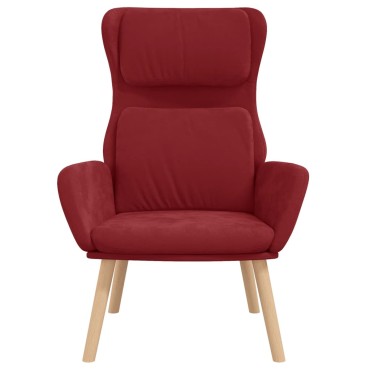 vidaXL Πολυθρόνα Relax Μπορντό Βελούδινη 70x77x98cm 1 τεμ.
