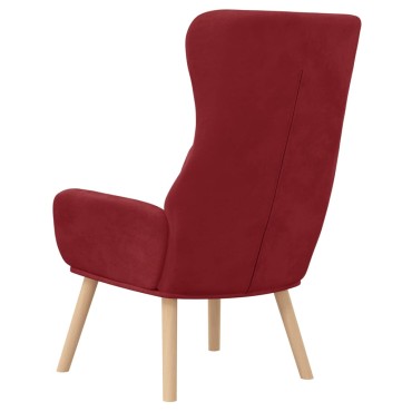 vidaXL Πολυθρόνα Relax Μπορντό Βελούδινη 70x77x98cm 1 τεμ.