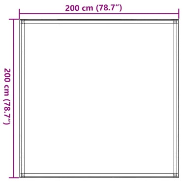 vidaXL Χαλί Σκηνής Ανθρακί/Λευκό 200 x 200 εκ.