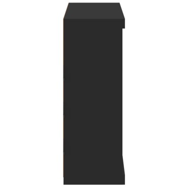 vidaXL Μπουφές με Φώτα LED Μαύρος 81x37x100cm 1 τεμ.