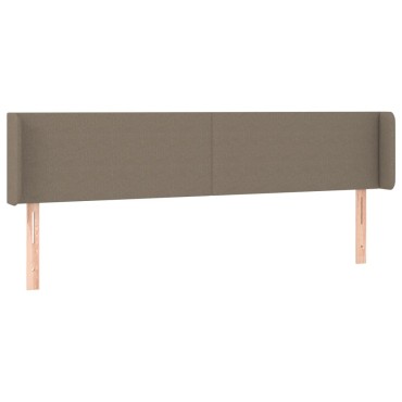 vidaXL Κεφαλάρι Κρεβατιού LED Taupe 183x16x78/88cm Υφασμάτινο 1 τεμ.