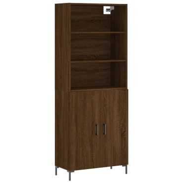 vidaXL Ντουλάπι Καφέ Δρυς 69,5x34x180cm από Επεξεργασμένο Ξύλο 1 τεμ.