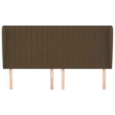 vidaXL Κεφαλάρι με Πτερύγια Σκούρο Καφέ 163x23x118/128cm Υφασμάτινο 1 τεμ.