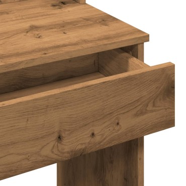 vidaXL Μπουντουάρ με LED Φώτα τεχνίτης Δρυς 96x40x142cm 1 τεμ.