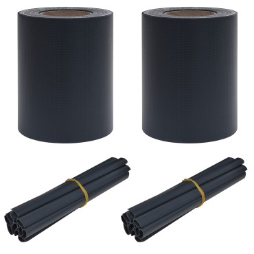 vidaXL Συστήματα Ιδιωτικότητας Κήπου 2 τεμ PVC 35x0,19 μ Ματ Σκούρο Γκρι