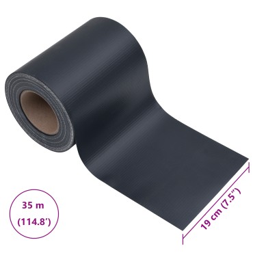 vidaXL Συστήματα Ιδιωτικότητας Κήπου 2 τεμ PVC 35x0,19 μ Ματ Σκούρο Γκρι