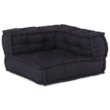 vidaXL Μοντέρνα Πουφ 2 τεμ Ανθρακί Υφάσματος 70x70x54cm