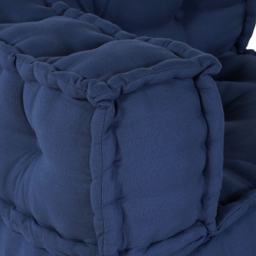 vidaXL Modular Pouffes 3 τμχ από ύφασμα Indigo 70x70x54 cm