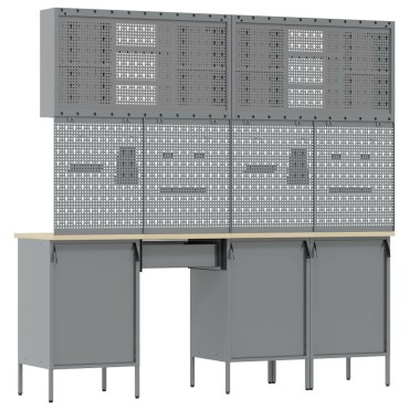 vidaXL Σετ Εργασίας 10 Τεμάχια Μαύρο Ατσάλι