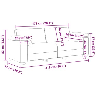 Σετ Καναπέ 2 τεμ. με Γκρι Σατέν Μαξιλάρια 160x77x82 cm  Διθέσιος