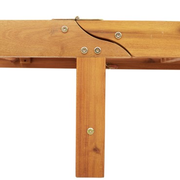 vidaXL Ξαπλώστρα Καφέ 125x200x84cm Στερεό Ξύλο Ακακίας 1 τεμ.