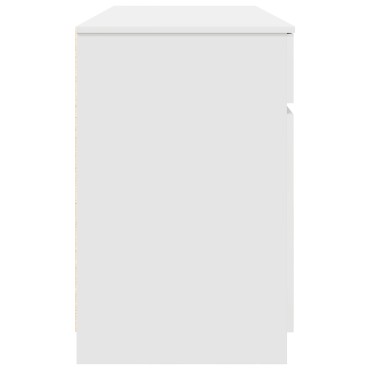 vidaXL Γραφείο με συρτάρι Λευκό 140x49x76cm Επεξεργασμένο ξύλο 1 τεμ.