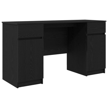 γραφείο vidaXL Μαύρο Δρυς 140x49x76cm Επεξεργασμένο ξύλο 1 τεμ.