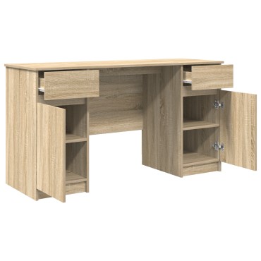 vidaXL Γραφείο Sonoma Δρυς Επεξεργασμένο ξύλο 140x49x76cm 1 τεμ.