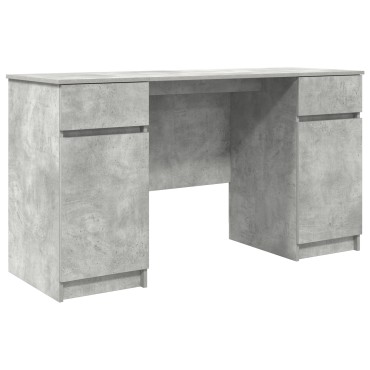 vidaXL Γραφείο Γκρι Σκυρόδεμα 140x49x76cm Επεξεργασμένο Ξύλο 1 τεμ.