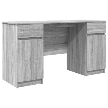 γραφείο vidaXL Γκρι Σονομά 140x49x76cm Επεξεργασμένο ξύλο 1 τεμ.