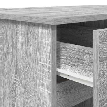 γραφείο vidaXL Γκρι Σονομά 140x49x76cm Επεξεργασμένο ξύλο 1 τεμ.