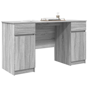 γραφείο vidaXL Γκρι Σονομά 140x49x76cm Επεξεργασμένο ξύλο 1 τεμ.