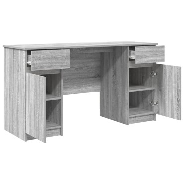 γραφείο vidaXL Γκρι Σονομά 140x49x76cm Επεξεργασμένο ξύλο 1 τεμ.