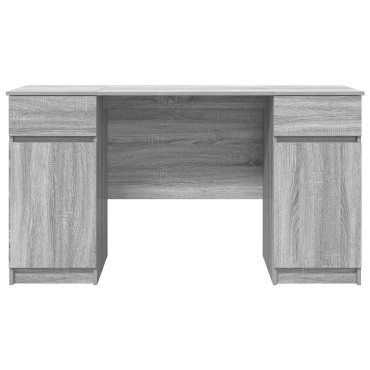 γραφείο vidaXL Γκρι Σονομά 140x49x76cm Επεξεργασμένο ξύλο 1 τεμ.