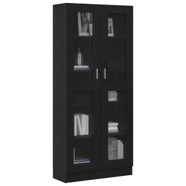 vidaXL Βιβλιοθήκες 2 τεμ. Μαύρη Δρυς 82,5x30,5x185cm - Επεξεργασμένο Ξύλο