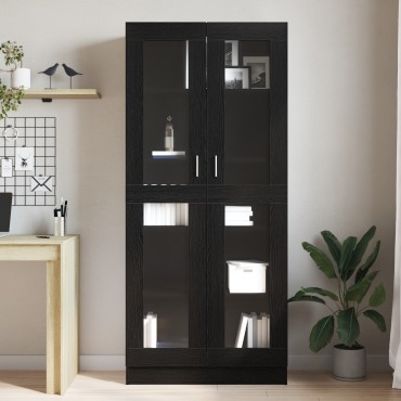vidaXL Βιβλιοθήκες 2 τεμ. Μαύρη Δρυς 82,5x30,5x185cm - Επεξεργασμένο Ξύλο