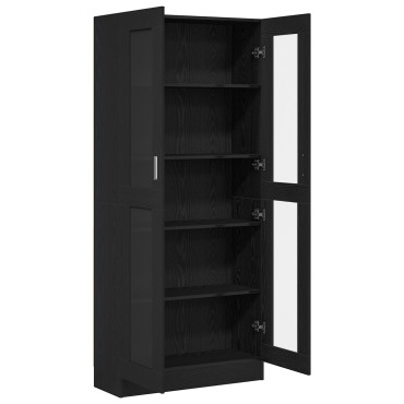 vidaXL Βιβλιοθήκες 2 τεμ. Μαύρη Δρυς 82,5x30,5x185cm - Επεξεργασμένο Ξύλο