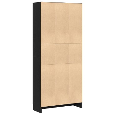 vidaXL Βιβλιοθήκες 2 τεμ. Μαύρη Δρυς 82,5x30,5x185cm - Επεξεργασμένο Ξύλο