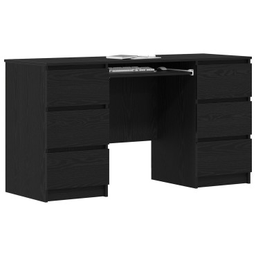 vidaXL Γραφεία 2 τεμ. Μαύρο Δρύς 140x50x76cm Κατασκευασμένο ξύλο