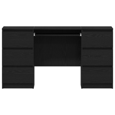 vidaXL Γραφεία 2 τεμ. Μαύρο Δρύς 140x50x76cm Κατασκευασμένο ξύλο