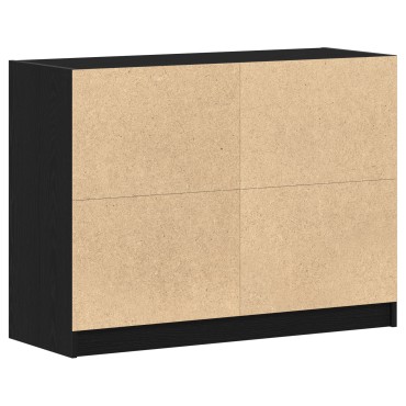 vidaXL Μπουφέ Μαύρο Δρυς 102x37x75,5cm Κατασκευασμένο Ξύλο 1 τεμ.