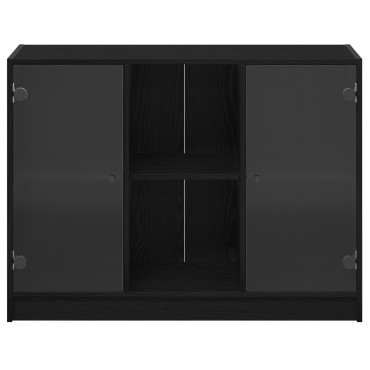 vidaXL Μπουφέ Μαύρο Δρυς 102x37x75,5cm Κατασκευασμένο Ξύλο 1 τεμ.