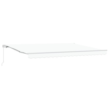 vidaXL Χειροκίνητη Ανασυρόμενη Τέντα Λευκή 450x300 cm