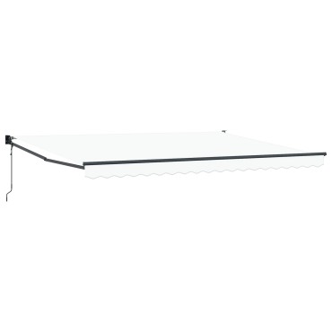 vidaXL Αυτόματη Ανασυρόμενη Τέντα Λευκή 450x300 cm