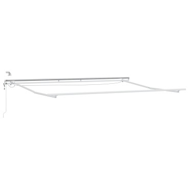 vidaXL Αυτόματη Ανασυρόμενη Τέντα με LED Λευκή 450x350 εκ.