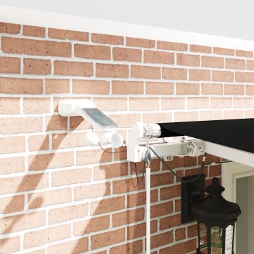 vidaXL Αυτόματη Ανασυρόμενη Τέντα με LED Μαύρη 600x300 εκ.