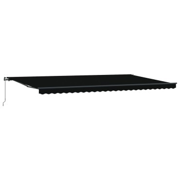 vidaXL Χειροκίνητη ανασυρόμενη τέντα μαύρη 600x300 εκ.