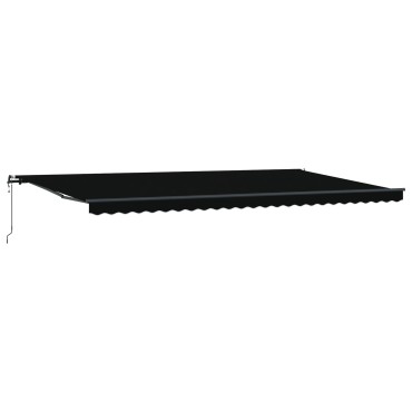 vidaXL Αυτόματη Ανασυρόμενη Τέντα Μαύρη 600x300 cm