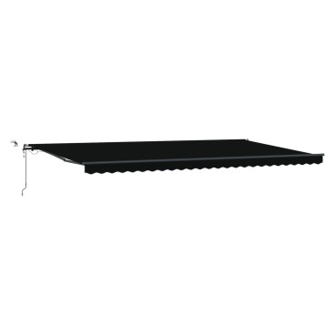 vidaXL Αυτόματη Ανασυρόμενη Τέντα με LED Μαύρη 600x300 cm