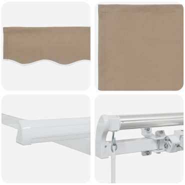 vidaXL Χειροκίνητη Ανασυρόμενη Τέντα Μπεζ 600x300 cm
