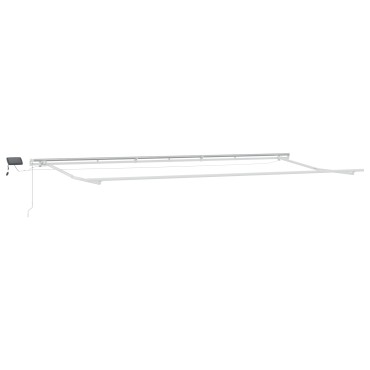 Χειροκίνητη Ανασυρόμενη Τέντα Μπεζ με LED 600x300 εκ, Ανασυρόμενη Τέντα vidaXL για πλαίσιο 6x3 μ Μπεζ